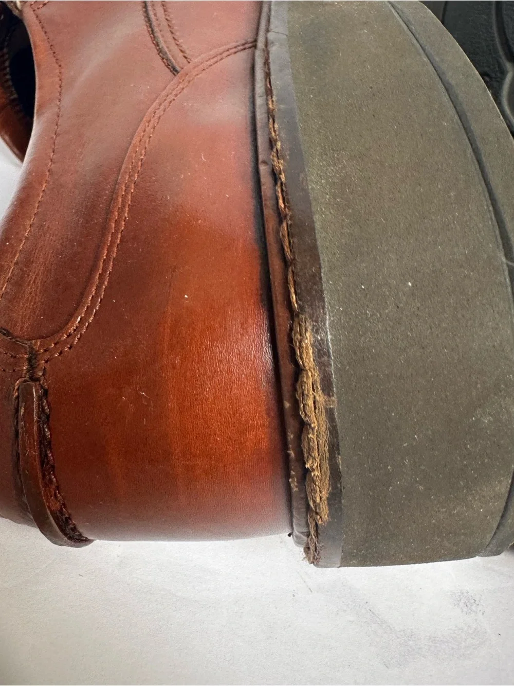 ECCO Men's Cognac Holton Slip-On Leather Business Loafers-Size 44 US 10/10.5